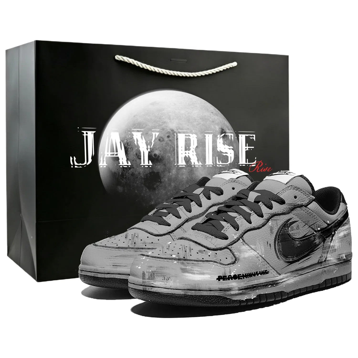 Скейтбордические кроссовки Nike Big Leather Gray Black