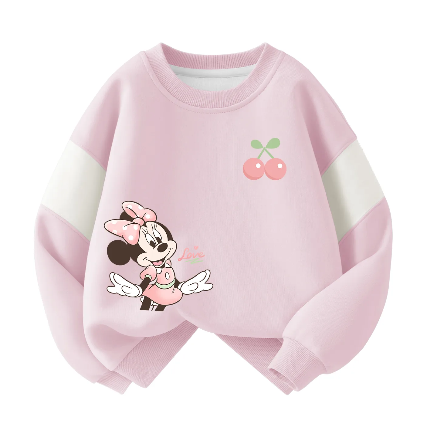 Детский свитшот с круглым вырезом Disney, Di Elegant Cherry Blossom Pink