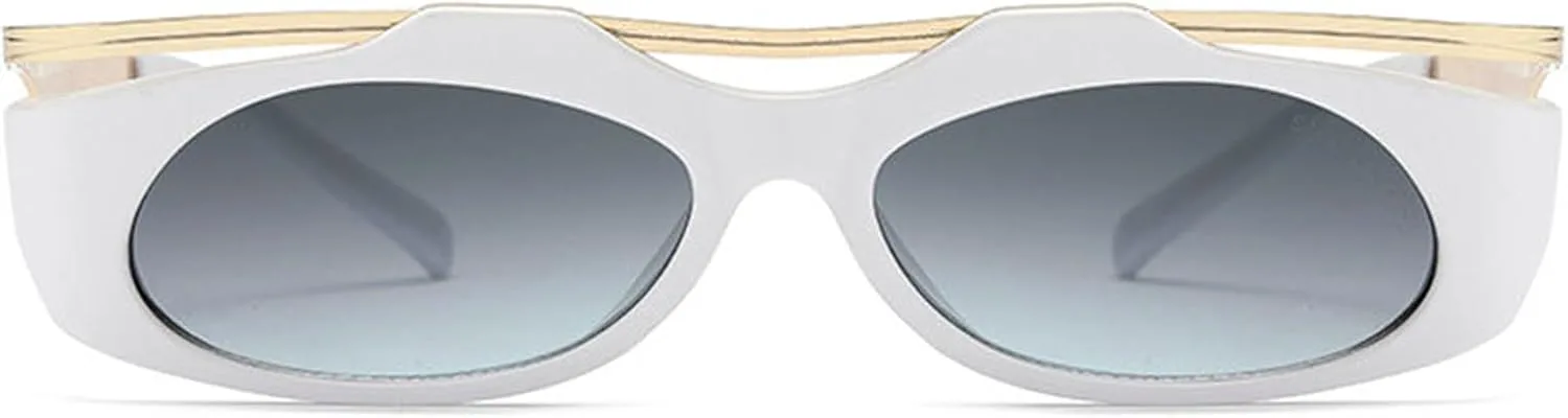 

Солнцезащитные очки Helena Retro Rectangle в футуристическом стиле для женщин и мужчин, маленькие, в стиле 90-х, винтажные, модные, узкие, панк, модель S67, C6