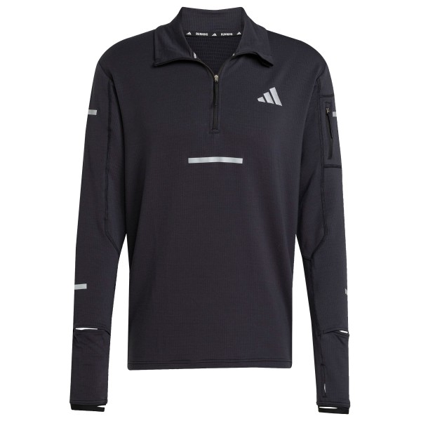 

Футболка для бега Adi365 climawarm+ с застежкой-молнией на половину длины Adidas, черный