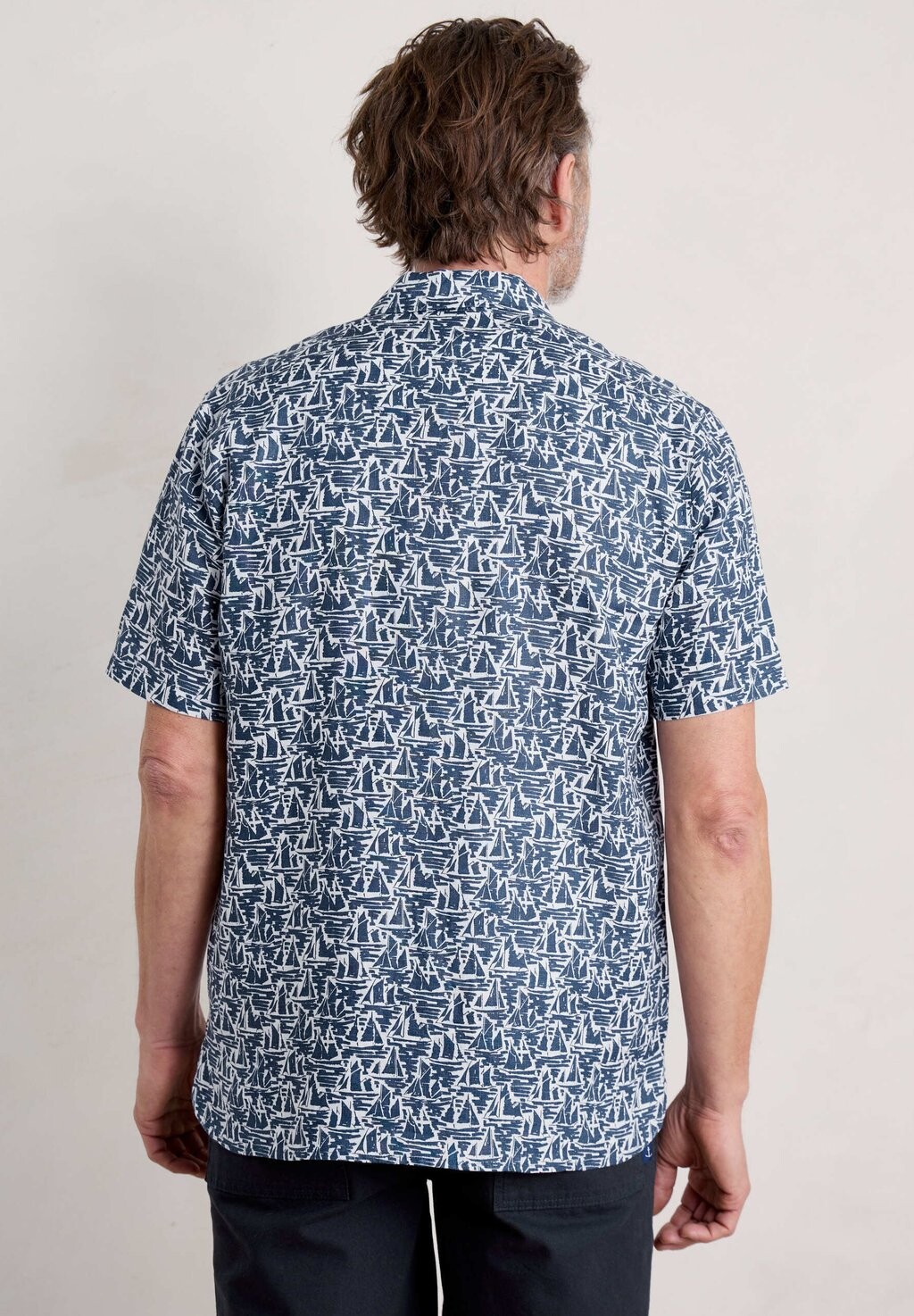 

Рубашка SHORT SLEEVE Seasalt Cornwall, темно-синий деним