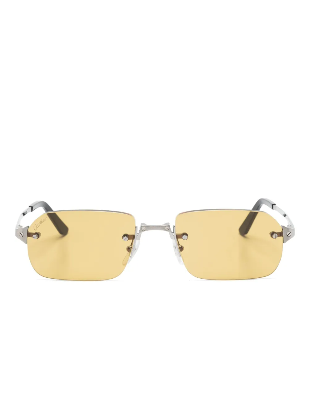 

Солнцезащитные очки в прямоугольной оправе Cartier Eyewear, серый