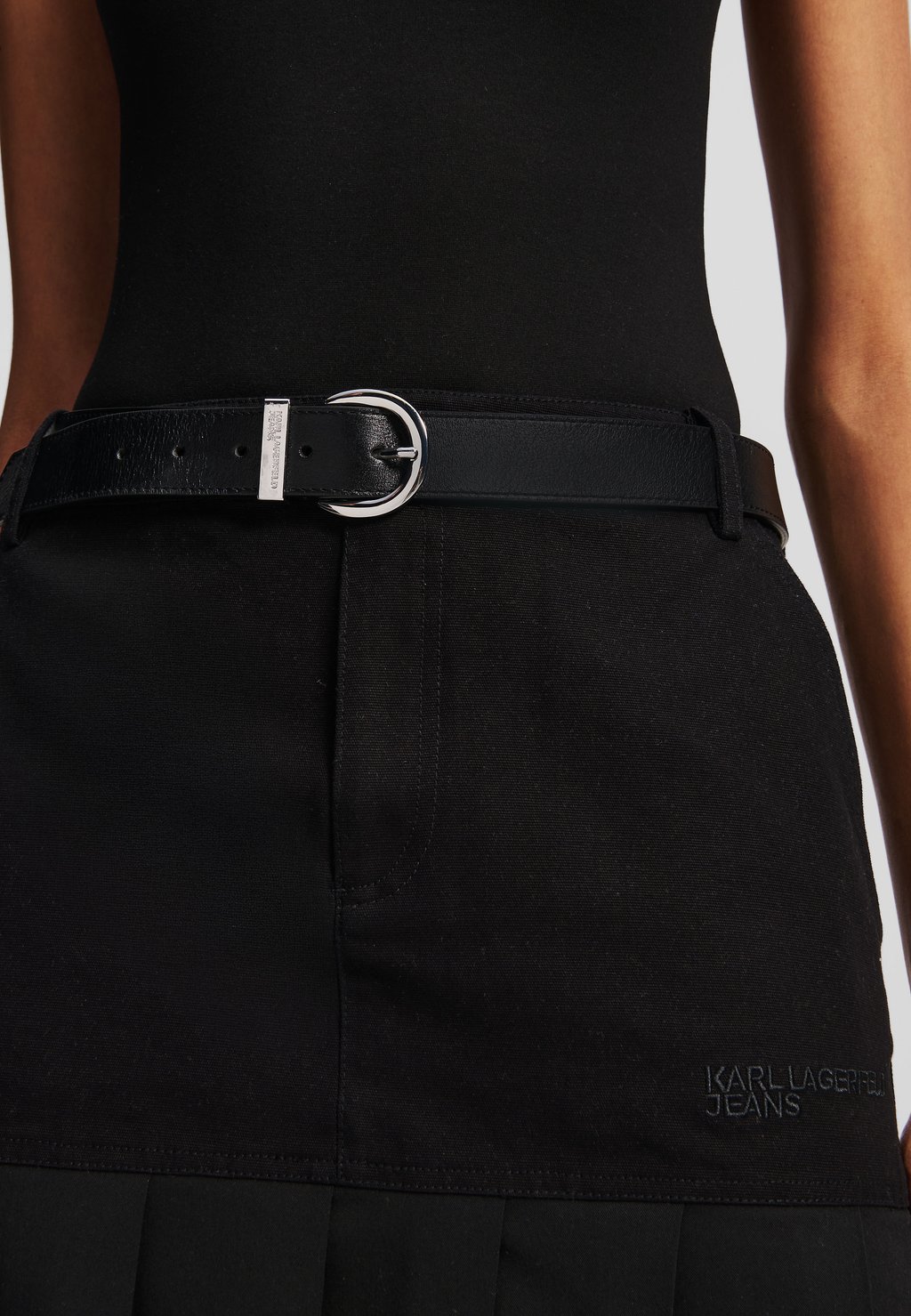 

Классический ремень ROUND BUCKLE BELT UNISEX Karl Lagerfeld Jeans, черный