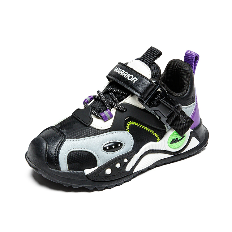 Детские кроссовки для бега Low top с амортизацией, увеличенной высотой, легкие и устойчивые к истиранию WARRIOR, темно-синий светло-синий — фото 4