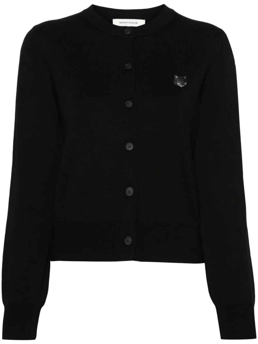 

Шерстяной кардиган Bold Fox Maison Kitsuné, черный