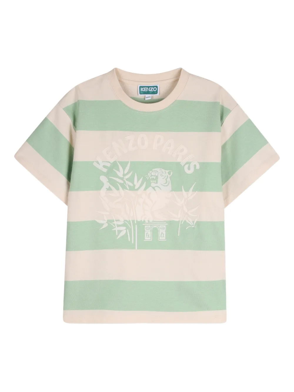 

Футболка в полоску Kenzo Kids, бежевый