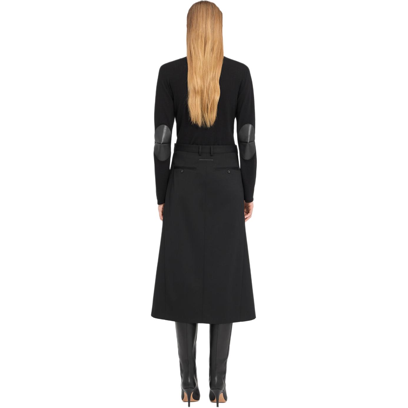 Повседневная длинная юбка женская MM6 Maison Margiela, черный — фото 4
