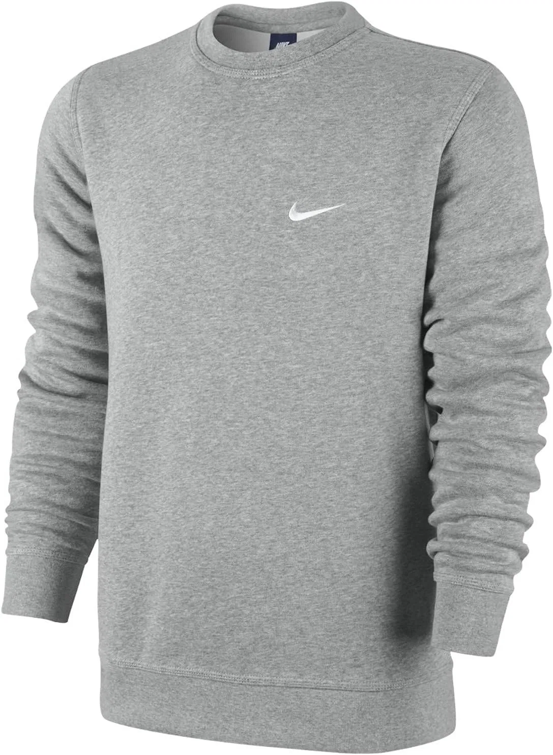 Свитшот Nike Club Swoosh, серый/белый