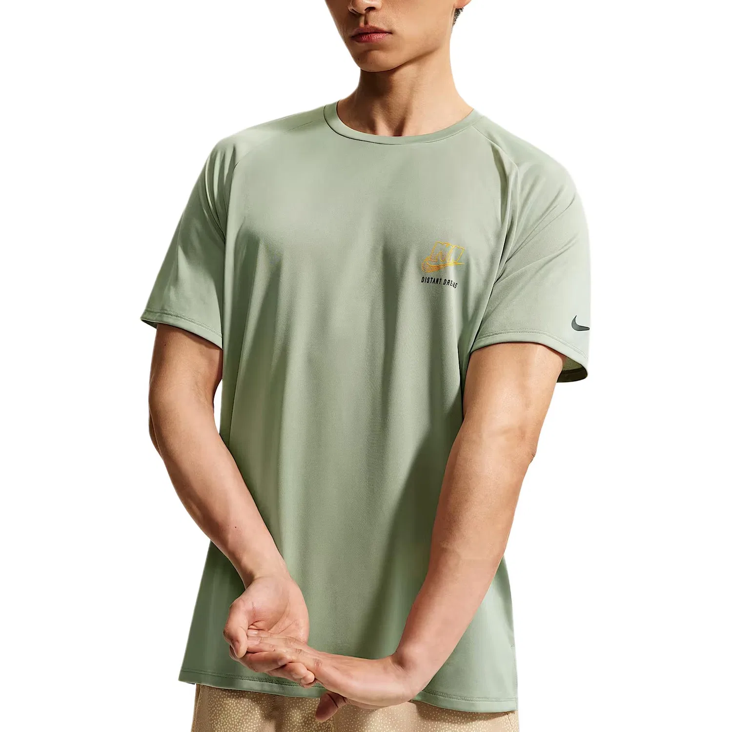 Футболка для бега Dri Fit ADV Stride Running, мужская Nike, Horizon Green — фото 3