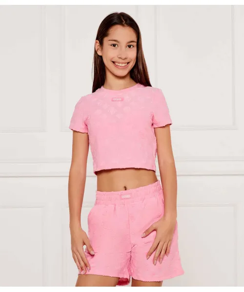 

Футболка Cropped fit Guess Active, розовый