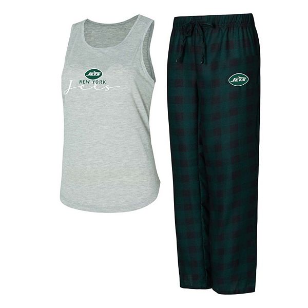 

Женский комплект для сна из футболки и брюк concepts sport gray/green new york jets petition Unbranded