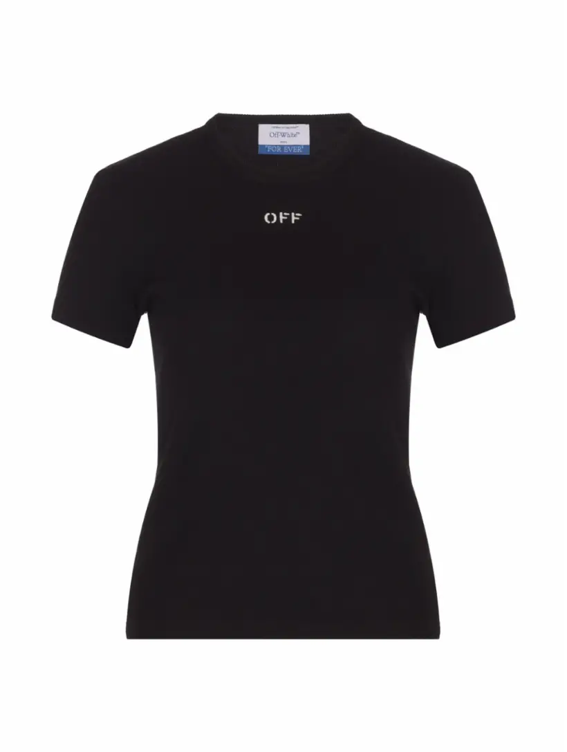 

Трикотажная футболка с логотипом Off-White, черный