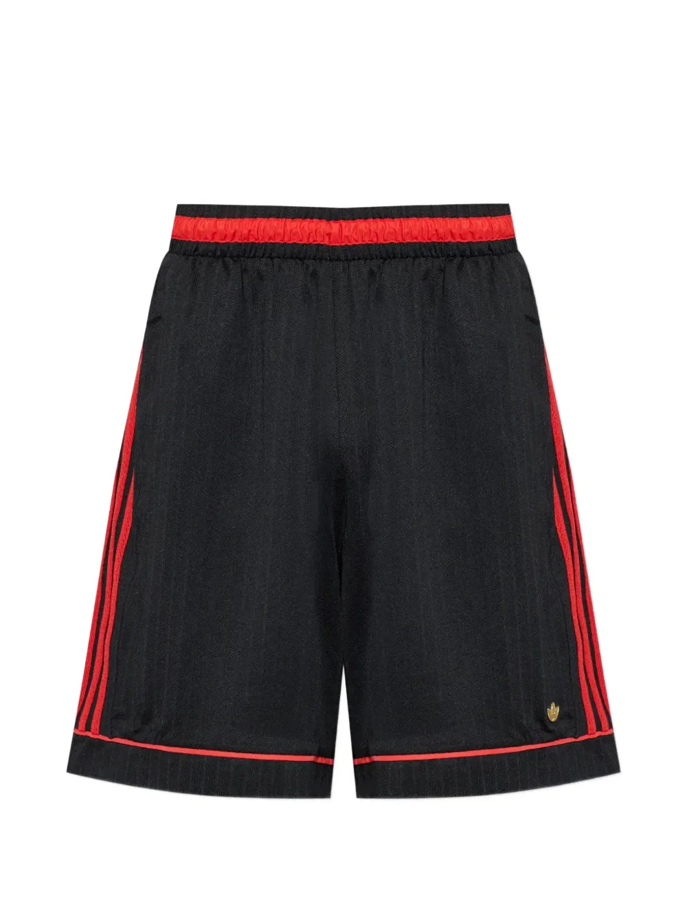 Шорты 98 с отделкой в полоску Adidas, черный
