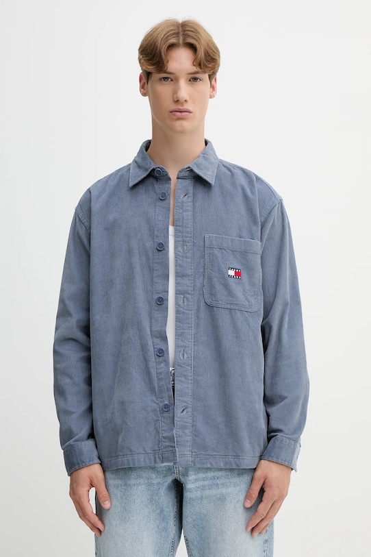 

Хлопковая рубашка Tommy Jeans, синий