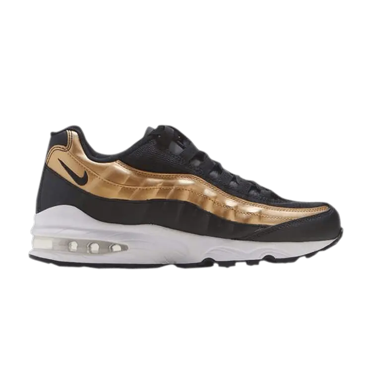

Кроссовки Nike Air Max 95 GS 'Black Metallic Gold', черный