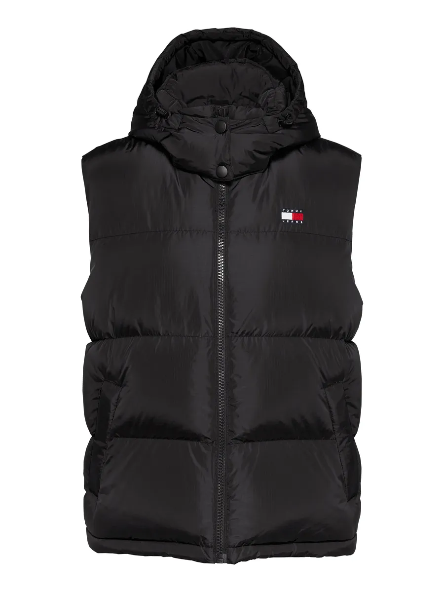 

Стеганый жилет Tommy Jeans "TJW ALASKA PUFFER VEST", с вышивкой логотипа, черный