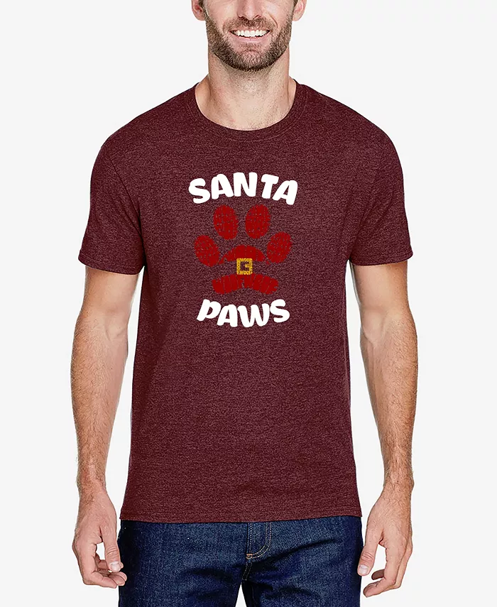 

Мужская футболка Premium Blend "Santa Paws" с принтом LA Pop Art, красный