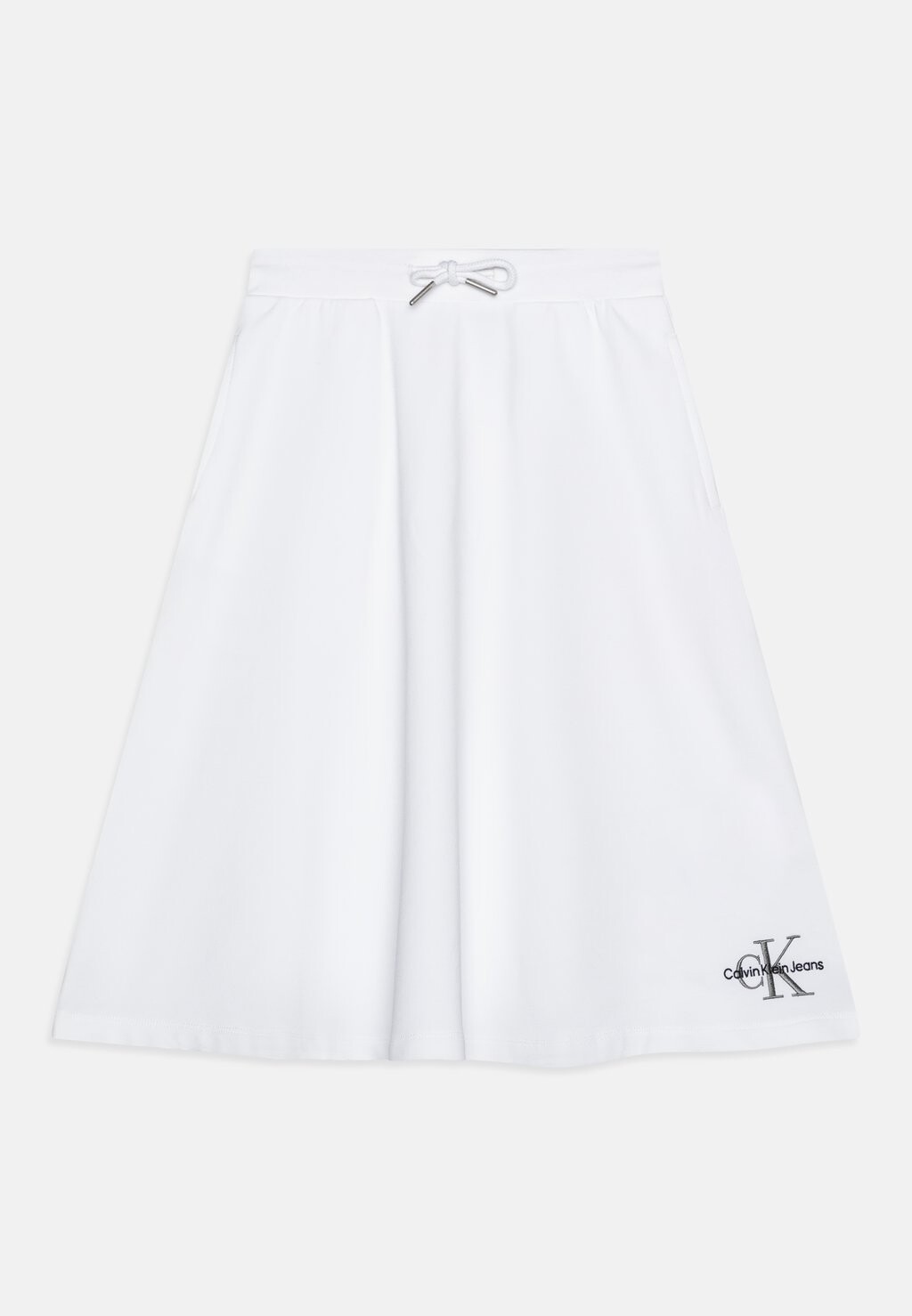 

Юбка-колокольчик Monogram Logo Midi Skirt Calvin Klein Jeans, цвет bright white