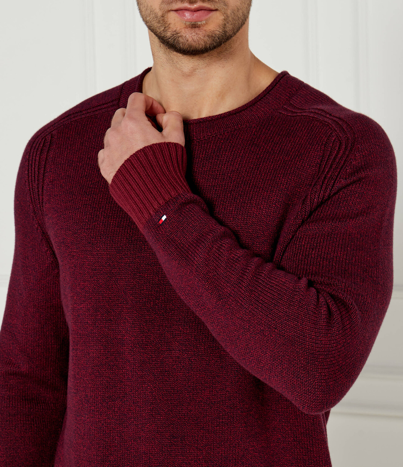 Свитер Tommy Hilfiger Regular Fit, бордо — фото 3