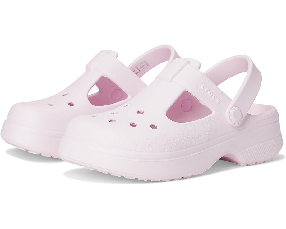 

Сабо Crocs Kids Classic Mary Jane Clogs, цвет Pink Milk