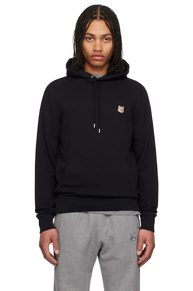 

Худи с вышивкой лисьей головы Regular Maison Kitsuné, черный