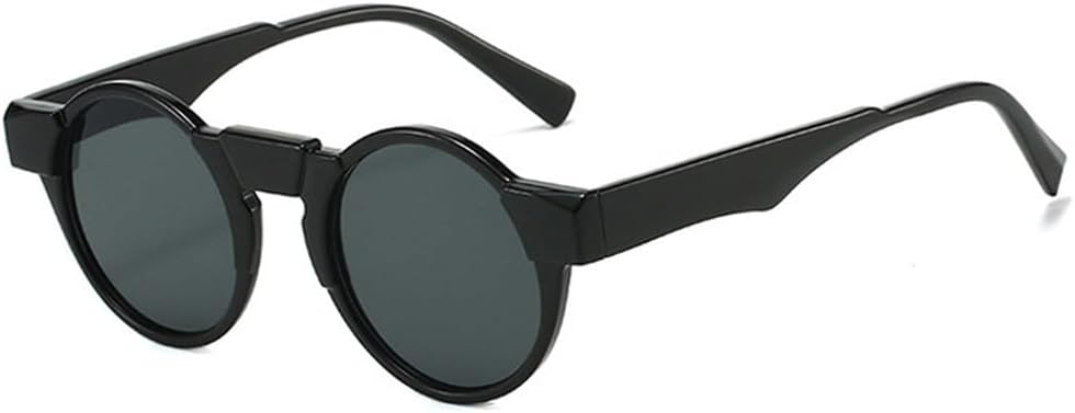 

Ретро маленькие круглые солнцезащитные очки для женщин, модные конфетные оттенки, защита от УФ-излучения UV400, модные панк-солнцезащитные очки для мужчин HVTVTLA, Black Grey