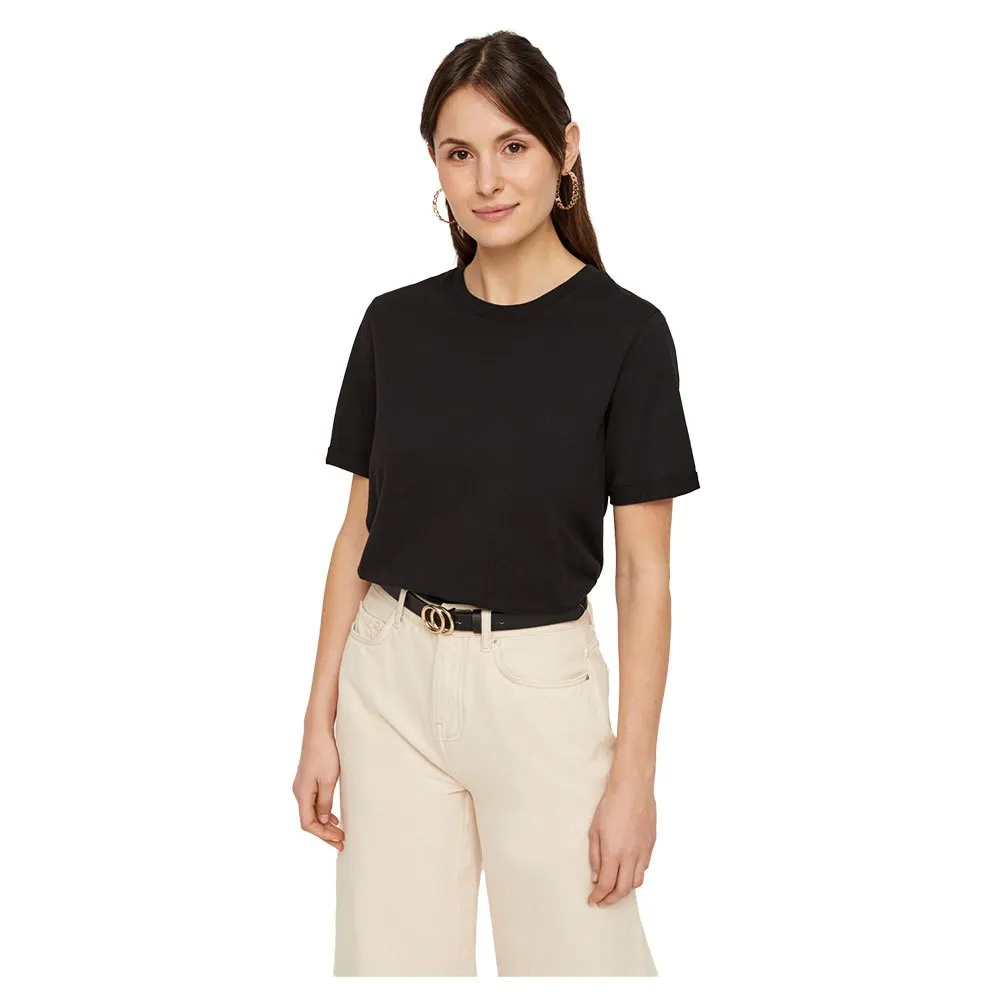 

Футболка Pieces Ria Fold Up Solid, черный