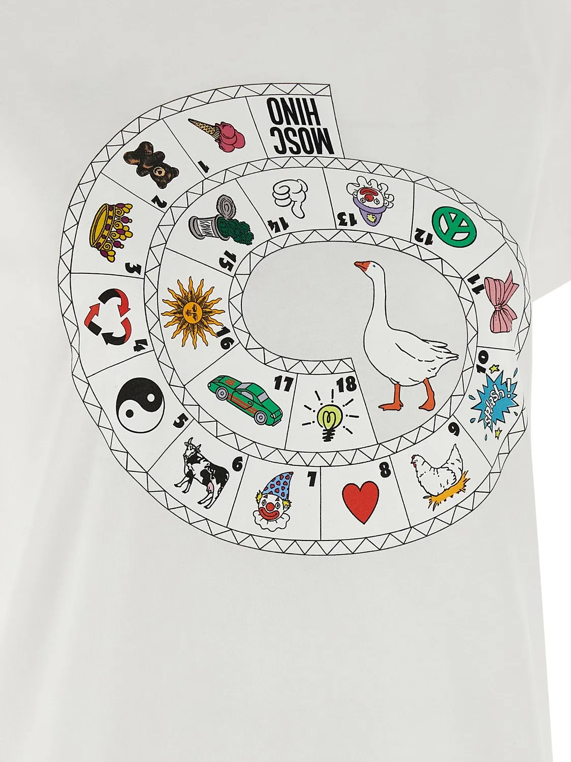 Футболка «Gioco dell'Oca» Moschino, белый — фото 4