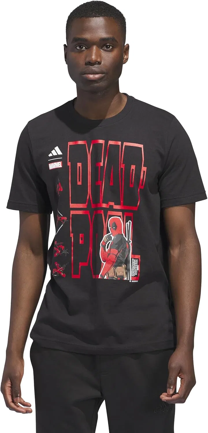 Футболка Marvel Deadpool, adidas, Black