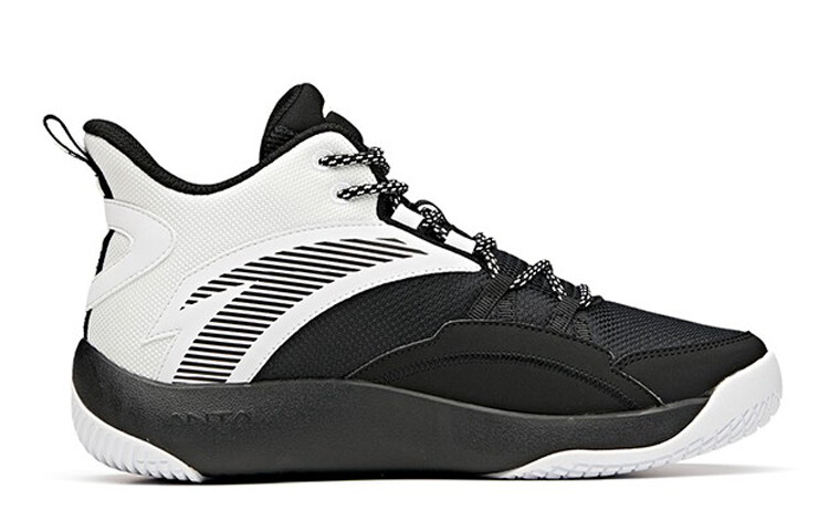 Детские баскетбольные кроссовки GS Mid-top черные/белые Anta Kids — фото 2