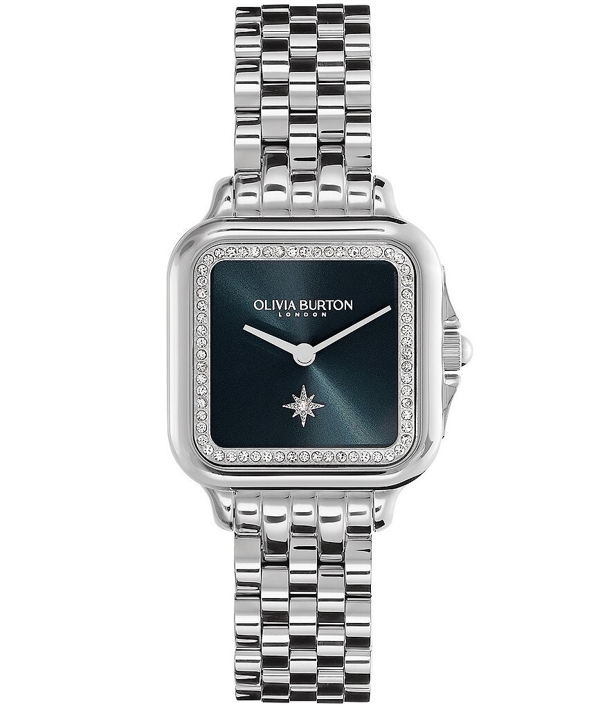 

Женские часы Grosvenor Olivia Burton с синим и серебряным браслетом, серебро