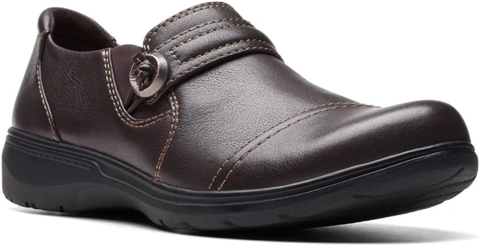 Туфли Clarks Women's Carleigh Pearl Slipper, Dark Brown Leather