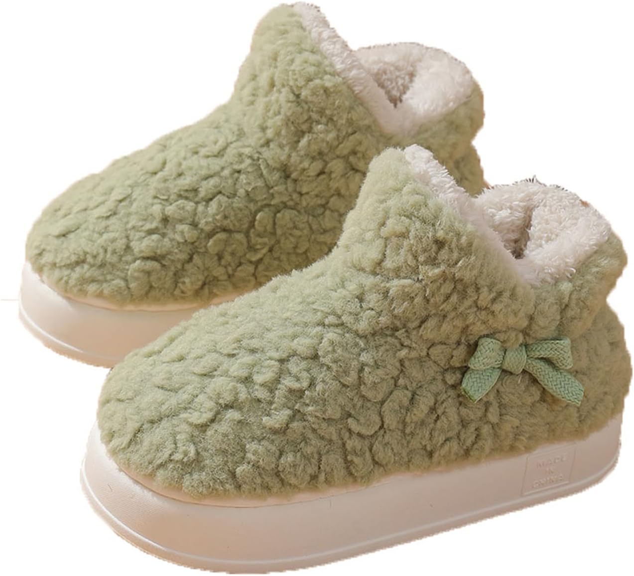 

Домашние тапочки Cliont для женщин и мужчин с мемори-пеной, удобные, теплые и нескользящие, зеленый