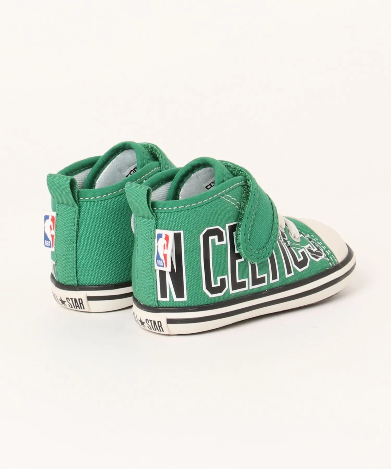 Детские кроссовки Converse BABY ALLSTAR NBA V-1 Бостон Селтикс зелёные — фото 2