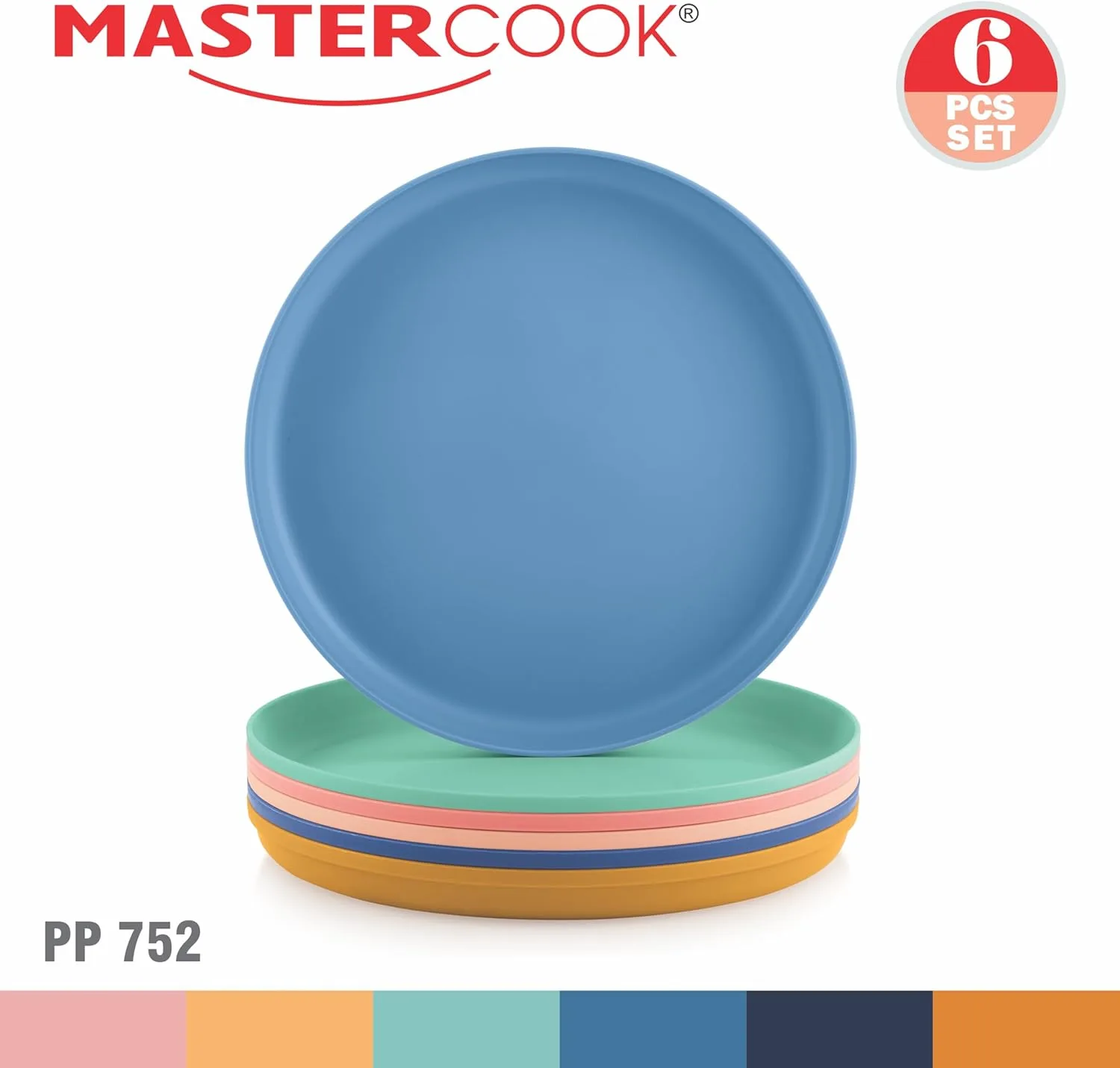 Набор детских тарелок Mastercook, 6 шт, многоцветный — фото 3
