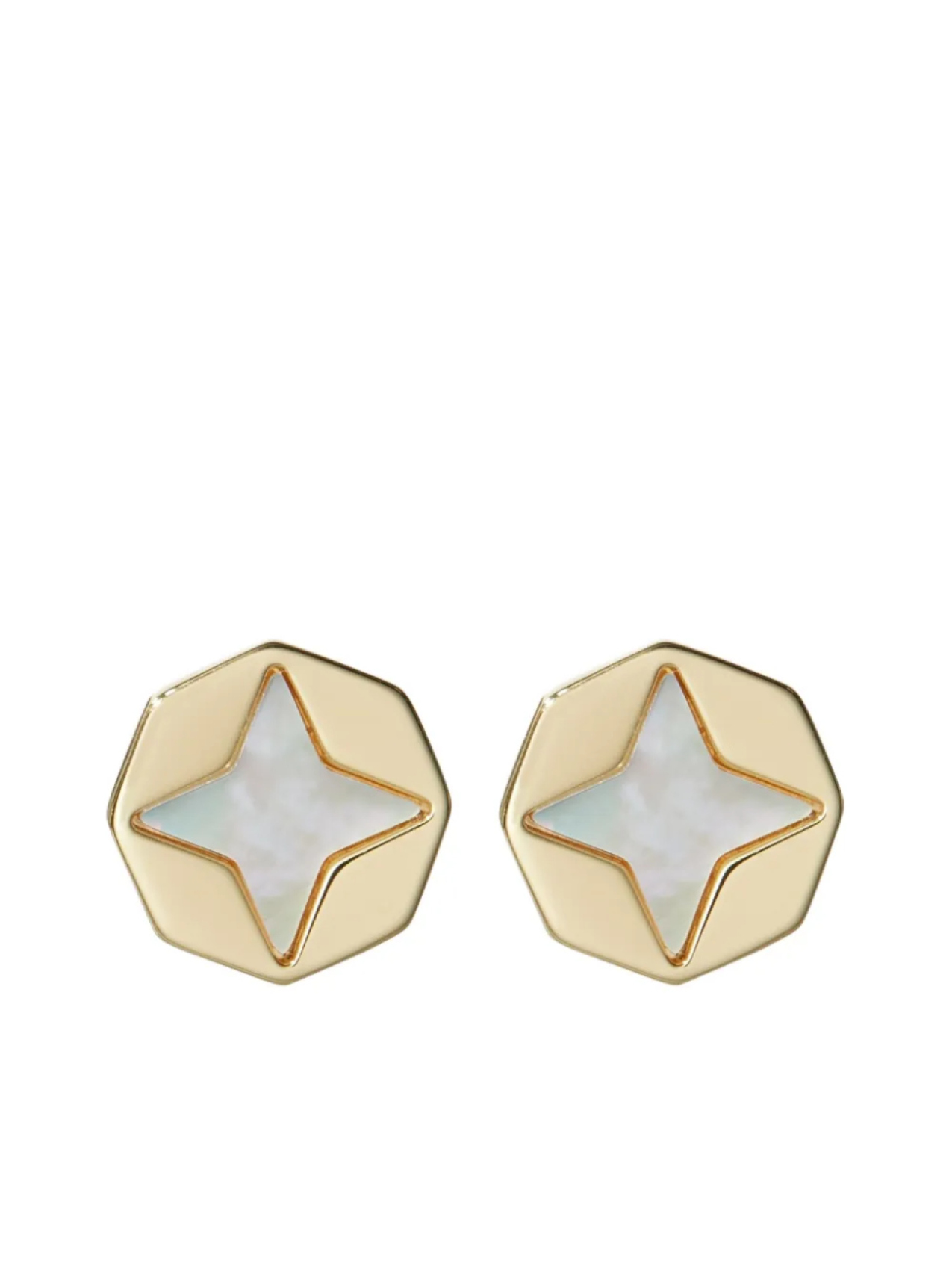 

Tory Burch серьги-гвоздики Mother of Pearl, золотой