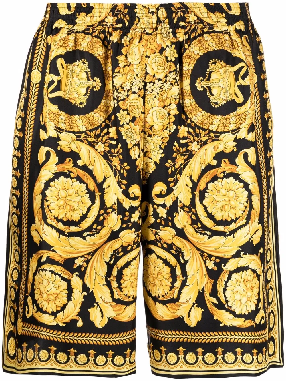 

Шелковые шорты Barocco VERSACE, черный