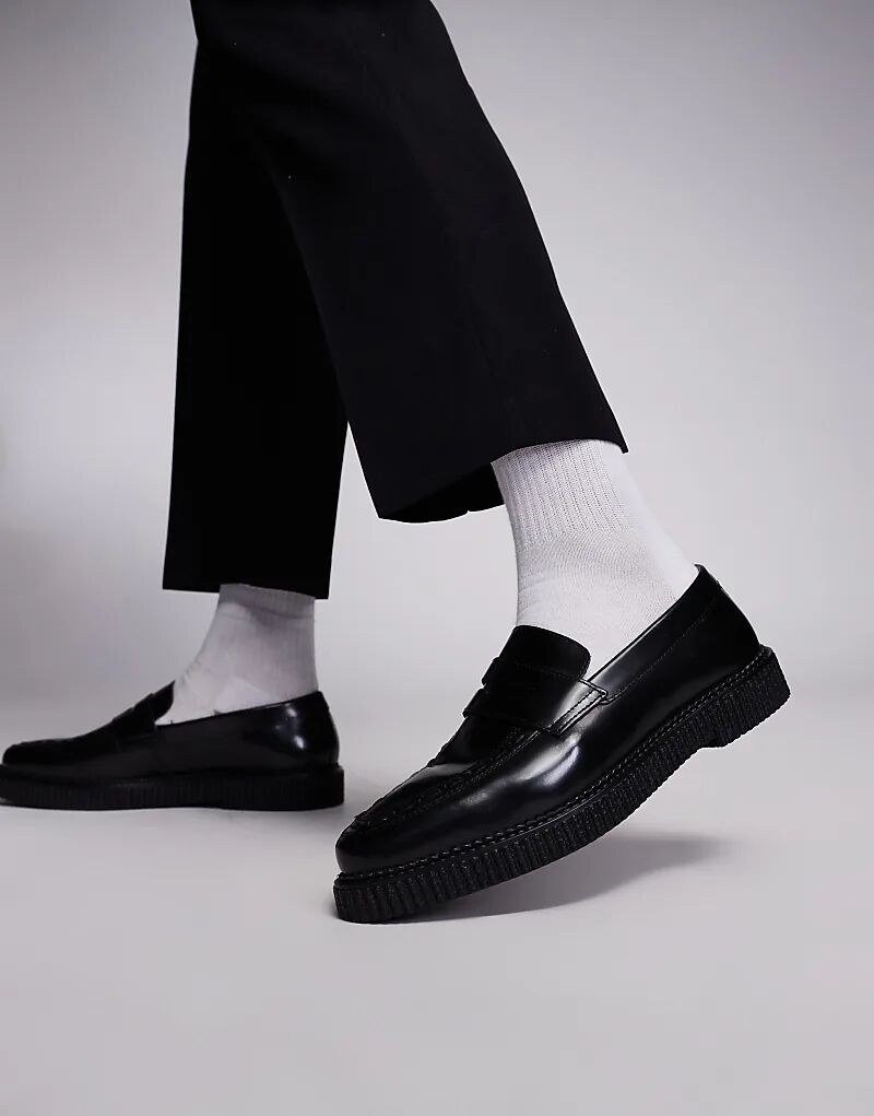 

Лоферы из черной кожи ASOS DESIGN