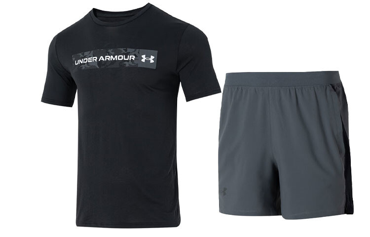 

Мужская повседневная спортивная одежда Under Armour, цвет Black+Gray