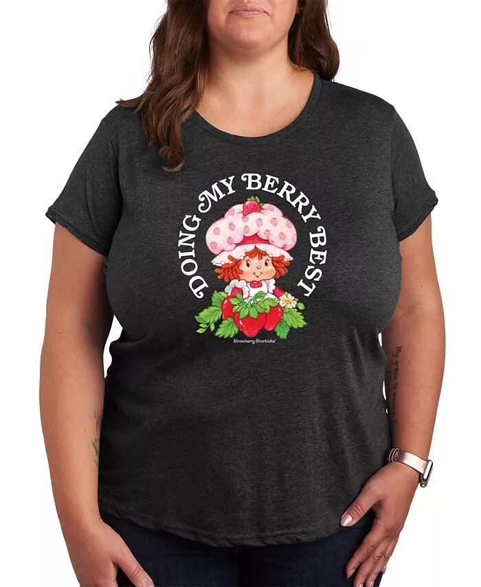 

Футболка-пуловер с принтом Strawberry Shortcake Berry Best размера Plus Hybrid Apparel, серый
