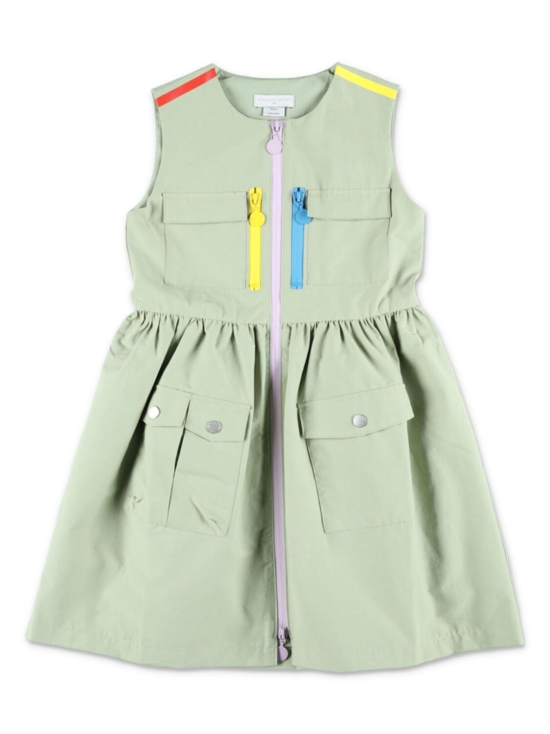 

Stella McCartney Kids платье без рукавов с множеством карманов, зеленый