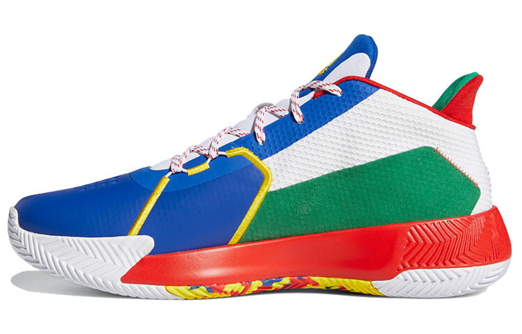 

Баскетбольные кроссовки для мужчин, средние, белые/красные/синие Adidas