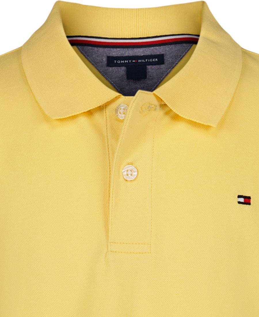 Детская футболка-поло с коротким рукавом из эластичного пике, размер 2T-7 Tommy Hilfiger, Yellow — фото 4