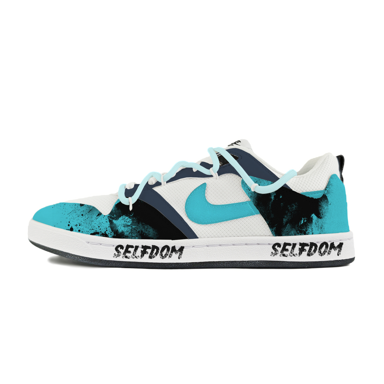 

Nike Кроссовки для скейтбординга SB Alleyoop Abрасшион резистент Low Top мужские White Black Blue