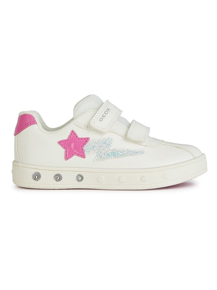 

Кроссовки на шнуровке Geox Sneakers Lights - Skylin, цвет Weiß/Pink
