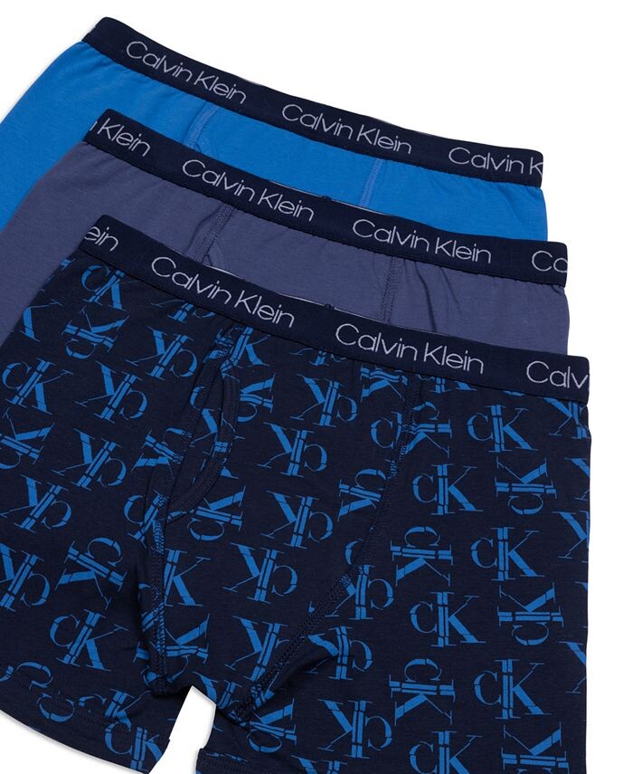Трусы-боксеры с логотипом Big Boys, набор из 3 шт. Calvin Klein, мультиколор — фото 3
