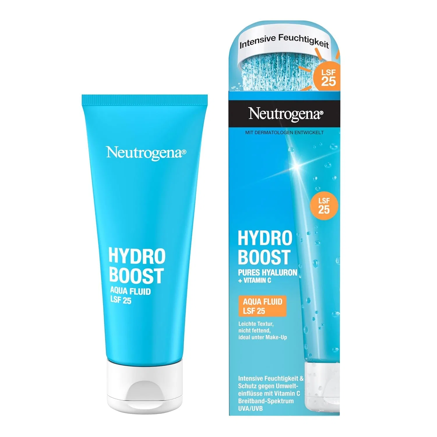 Флюид Neutrogena — Легкий для лица Hydro Boost Aqua Fluid SPF 25 с гиалуроновой кислотой и витамином C, 50 мл