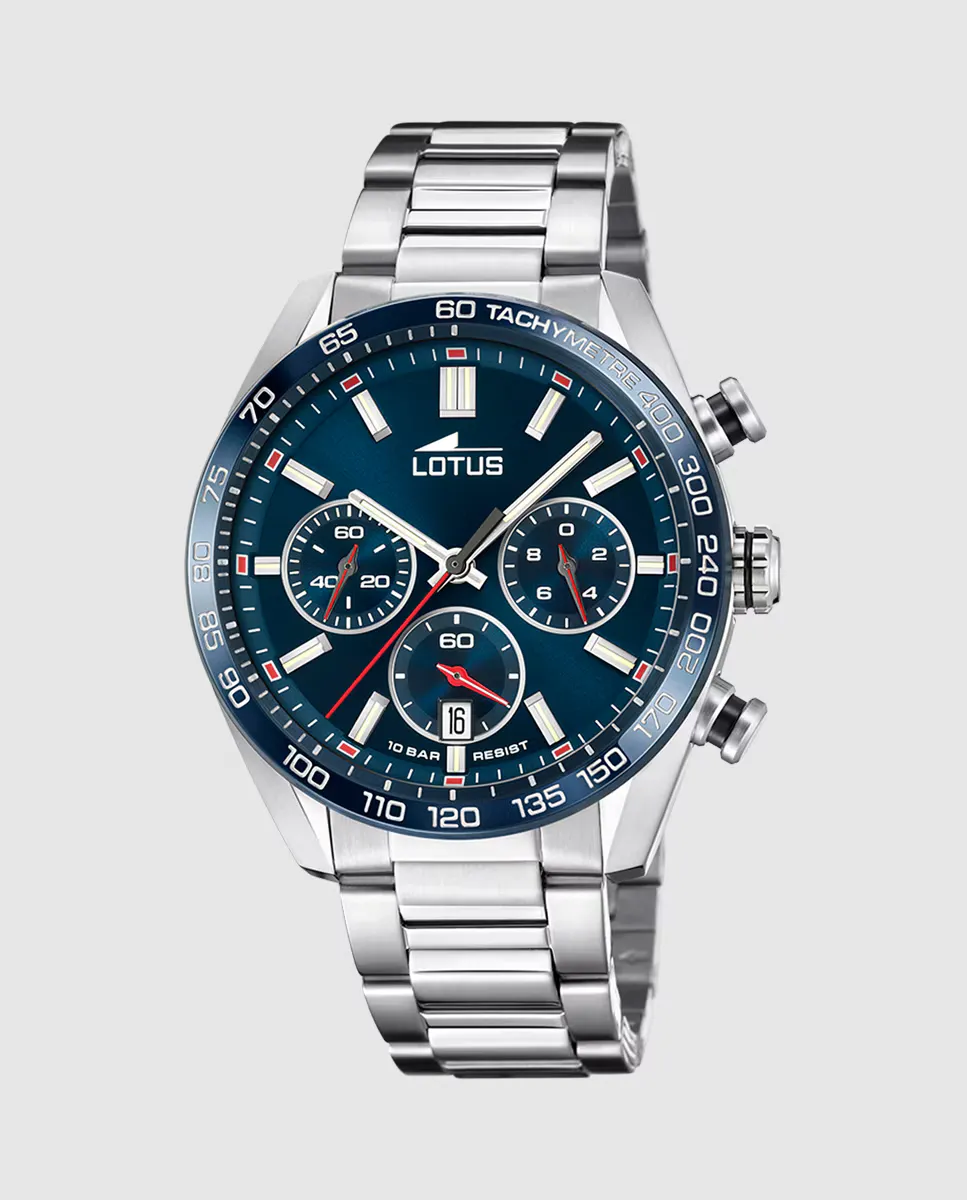 

Мужские часы 18916/4 Chrono из серебристой стали LOTUS, серебряный