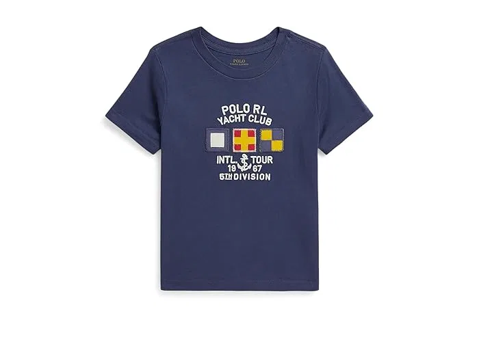 Футболка с принтом хлопок Cotton Jersey Graphic Tee Polo Ralph Lauren Kids, White