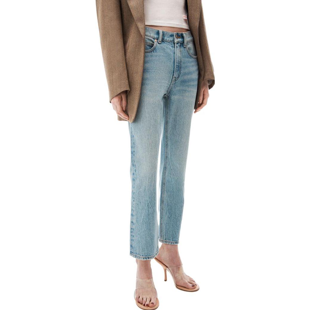 Джинсы Mid Rise Straight Leg Alexander Wang, синие — фото 4